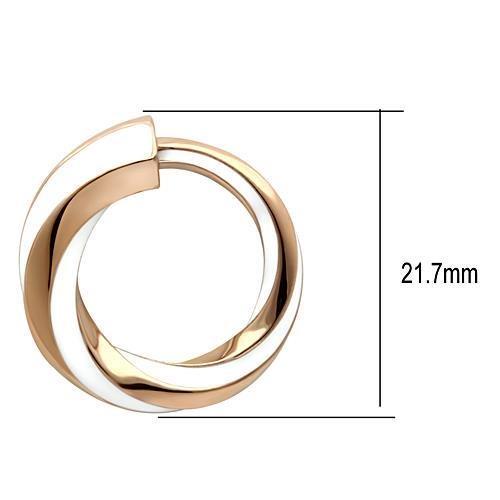 Rose Gold(Ion Plating) Stainless Steel Earrings with Epoxy