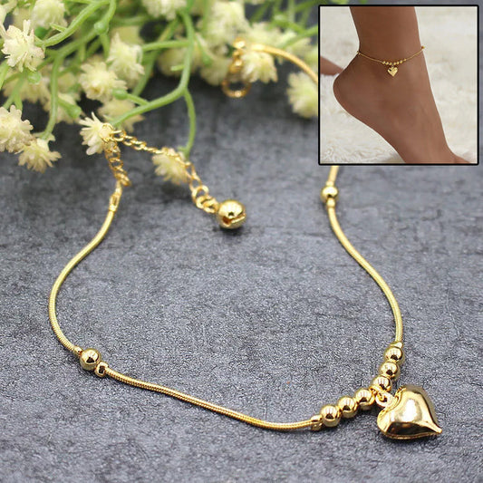 Gold Heart  Ankle Pendant